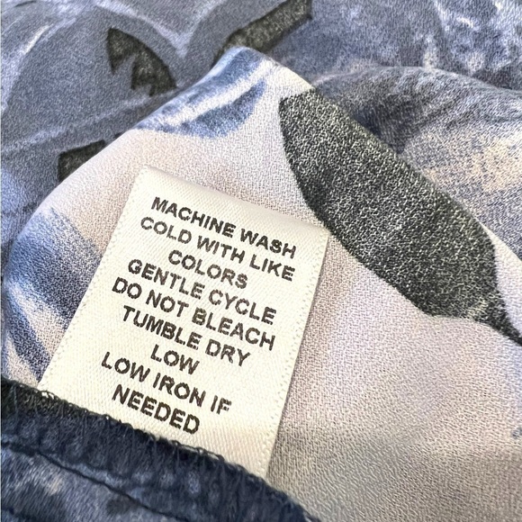 Kate & Mallory Printed Woven Long Sleeve Ruffled Maxi Dress Small - Picture 9 of 11